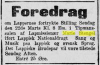 Trondheim i 1903. Merk «Det lappiske brudepar»