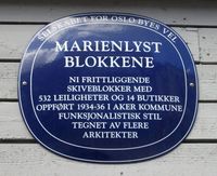 Kirkeveien 98-114: Marienlystblokkene. 59.93468° N 10.728382° Ø