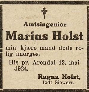 Marius Holst dødsannonse 1924.jpg