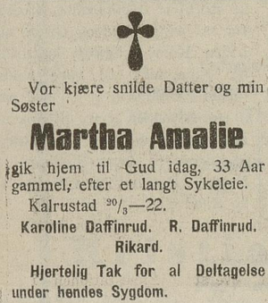 Martha Daffinrud dødsannonse.png