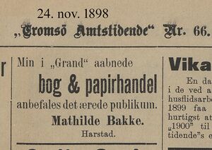 Mathilde bakke annonse 1898.jpg