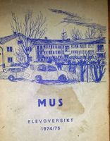 Forsiden på en elevoversikt for skoleåret 1974/75.