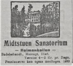 Midtstuen sanatorium annonse 1912.jpg