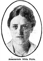 Faksimile fra en artikkel i Aftenposten 9. september 1936 om Milda Prytz, den gang amanuensis i kjemi i Oslo.