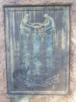 Plakett i Minneparken i Vestby, der Aasen også er med. Foto: Chris Nyborg (2019).