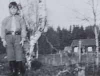 Modolf Westli med Øvre Lokattbakken i bakgrunnen - 1935. Foto: Ukjent.