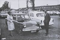 Modolf Westli og Anna Frydenberg, Fornebu 1967. Anglia 1960-mod. (innlevert Domex ved Dalfarmen, Ilseng 1976).