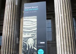Utstilling med trykk og litografier av Munch på British Museum i London i 2019. Foto: Stig Rune Pedersen