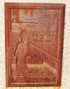 Plakett ved utkikkspunkt ved Valhallveien i Oslo, motivet til «Skrik» Foto: Stig Rune Pedersen