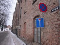 Myntgata fotografert i vestlig retning, nær hjørnet ved Nedre Slottsgate. Foto: Stig Rune Pedersen