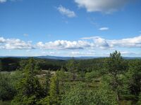 Utsikt vestover mot Sandsvær og Jonsknuten.