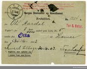 NSB og NHJ utstedte i 1903 Fribillett Otta-Hamar til vokter for 8 hester. "Vogteren maa opholde sig i samme Vogn som Dyrene." Ole Aardal/NJM