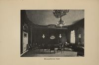 Skuespillernes foajé. Fra boka Nationaltheatret i Kristiania, ukjent forfatter, utgitt 1899.