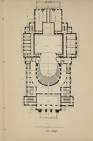 Grunnplan andre etasje. Fra boka Nationaltheatret i Kristiania, ukjent forfatter, utgitt 1899.