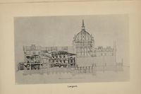 Snitt av bygningen. Fra boka Nationaltheatret i Kristiania, ukjent forfatter, utgitt 1899.