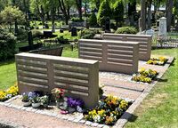 Navnet minnelund, Bragernes kirkegård i Drammen. Foto: Stig Rune Pedersen (2022)