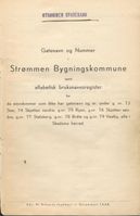 Gatenavn og nummer i Niels Høeghs vei 1938. Forside