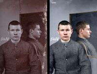 Karl Albert Nilsen, 21 år. Sonet 1,5 år for innbrudd Foto: Forbryteralbum i Digitalarkivet (1899).