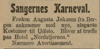 132. Nnonse fra Sangernes Karneval i Stavanger Aftenblad 10.02.1906.jpg