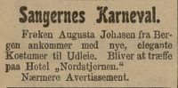 136. Nnonse fra Sangernes Karneval i Stavanger Aftenblad 10.02.1906.jpg