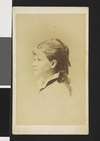 Eva Sars, omkring femten år gammel. Foto: F. Klem (1873).