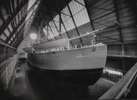 «Fram» i det nye Framhuset. Foto: Anders Beer Wilse/Nasjonalbiblioteket (1936).