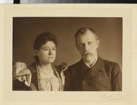 Eva og Fridtjof Nansen som nygifte. Foto: Elliott & Fry (1889).