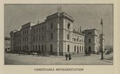 Christiania Østbanestation 1904. Kilde: "Norsk Hoved-Jernbane i femti Aar". nb.no