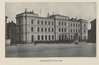 Stasjonen omkring 1904. Fra Norsk Hoved-Jernbane i femti Aar, 1904.