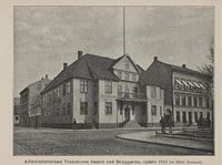 Treschowgården mens Hotel Britannia holdt til der. Fra Gamle Christiania-billeder, 1893.
