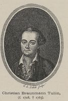 Christian Braunmann Tullin (1728–1765), som har gitt navn til gata.