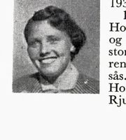Kontordame Inger Jørgensen, f. 1930, slalåm. Foto: Ranheim: Norske skiløpere