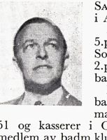 Kontorsjef Bjarne Sandbæk, f. 1914 i Asker. Hopp og formann 1938-1946. Foto: Ranheim: Norske skiløpere