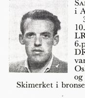 Bokbinder Ivar Sandbæk, f. 1923 i Asker. Langrenn. Foto: Ranheim: Norske skiløpere