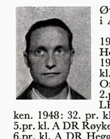 Jernbaneekspeditør Helge Øverbye, f. 1922 i Asker. Hopp. Foto: Ranheim: Norske skiløpere