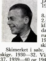 Anleggsarbeider [Reidar Jakobsen]], f. 1906 på Lillestrøm. Langrenn. Foto: Ranheim: Norske skiløpere