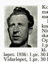 Oppsynsmann Birger Hartvig Kolstad, f. 1911 i Bærum. Langrenn og skioppmann. Foto: Ranheim: Norske skiløpere