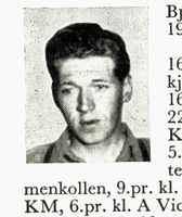 Anleggsarbeider Ragnar Bjerke, f. 1922 i Lommedalen. Langrenn. Foto: Ranheim: Norske skiløpere