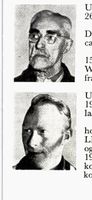 Øverst: Eiendomsbestyrer Adolf Ulverud, f. 1876 i Lommedalen. Kombinert. Nederst: Tømmermann Eivind Ulverud, f. 1912 i Lommedalen. Hopp, kombinert og langrenn. Foto: Ranheim: Norske skiløpere