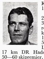 Pølsemaker Harald Kristiansen, f. 1917 i Aker. Langrenn. Foto: Ranheim: Norske skiløpere