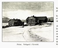 Folsæ. Fatikgard i Fyresdal. Foto fra boka "Fyresdal" av Bendik Taraldlien, 1910.