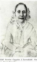 Edel Severine Cappelen f. Løvenskiold. Foto: Fra Norske storgårder, 1950.