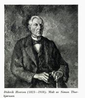 Diderik Hverven (1823-1918), hentet fra Norske storgårder, 1950.