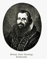 Kobberstikk av biskop Glostrup.