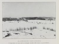 Slagmarken ved Langnes. Illustrasjon fra boka "Askim herred 1814-1914".