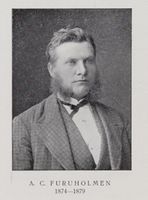 Anders C. Furuholmen, ordfører 1874-1879. Illustrasjon fra boka "Askim herred 1814-1914".