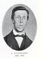 L. Svendsen, ordfører 1882-1886. Illustrasjon fra boka "Askim herred 1814-1914".