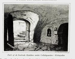 Parti fra kjelleren. Fra Det gamle Christiania, utgitt 1924.