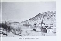 Kvalsund kirke i 1949. Det Norske næringsliv. 13 : Finnmark fylkesleksikon, 1952.