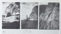 1. Fiskebåt, 2. Hjelmsøystauren, 3. Fra fuglefjellet Gjesværstoppene. Det Norske næringsliv. 13 : Finnmark fylkesleksikon, 1952.
